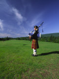 Bagpiper at a Gaelic Mod Held at Gaelic College Near Baddeck
