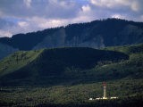 Gas Drilling Rig at the Foot of the Roan Plateau