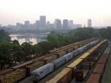 Rail Yards and Downtown Richmond across the James River