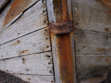 Close Detail of an Old Whaling Boat Decaying on a Beach