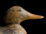 Antique Duck Decoy Sits on an Old Wooden Crate