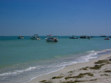 Shoreline Filled with Pleasure Craft at Anchor