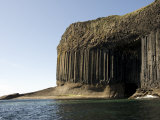 Columnar Basalt on the Volcanic Rock Island of Staffa