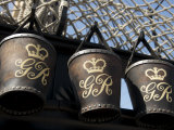 Leather Buckets on Board the HMS Victory  Low Angle View