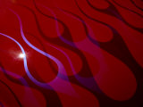 Close-up of Red Paint on a Hot Rod Car