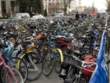 Bike Parking Area for the 2009 Inauguration Is Jammed with Bicycles