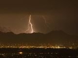 Lightning Bolt Strikes Out of a Typical Monsoonal Lightning Storm