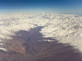 Aerial View of the Snow-Capped Andes Mountains