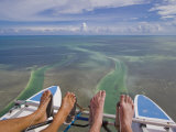 Two Men in an Ultralite over the Shallow Flats in the Florida Keys