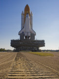 Space Shuttle Atlantis Rolls Out to Launch Pad for an Upcoming Mission