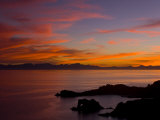 Sunset over the Baja Peninsula  Seen from Catalina Island