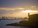 Silhouette of El Morro at Sunset