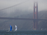 18 Foot Skiffs Racing under the Golden Gate Bridge