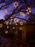 Christmas Decorations Hang Along Canyon Road in Santa Fe  New Mexico