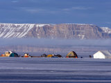 Camp on the Sea Ice at Baffin Island  Nunavut