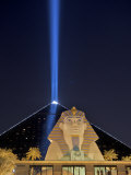 Spotlight from the Luxor in Las Vegas Pierces the Night Sky