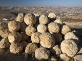 Round Stones Used as Defense of Herodium  Herod's Mausoleum