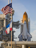 Space Shuttle Atlantis Sitting on Launch Pad 39B Awaiting Lift Off