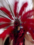 Aztec Dancer with Feather Headdress  in Motion