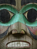 Carved Wooden Face at the Governor's Mansion in Juneau  Alaska