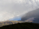 Hikers on a Ridge in Scenic Southern Section of Iceland's Highlands