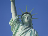 Statue of Liberty Against a Clear Blue Sky