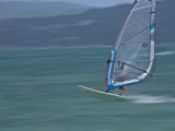 Windsurfer Zooms across the Water in Tobago