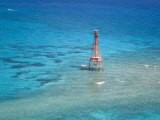 Sombrero Key Lighthouse and Turquoise Waters During Spring Low Tides