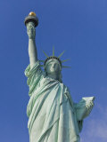 Statue of Liberty Against a Clear Blue Sky