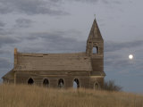 Shot of Abandoned Glucksdahl Lutheran Church in Early Evening