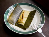 Welchez Coffee Plantation in the Copan Honduras  Meat Tamale Wrapped in Banana Leaf