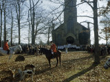 Fox Hunters and Hounds Attend Outdoor Blessing of the Hounds