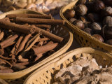 Cinnamon  Ginger  and Nutmeg on Display at the Spice Market