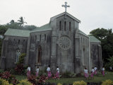 Young Women Prep for a Dance Festival on Church Grounds