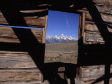 View of the Teton Mountains from an Old Homesteader's Cabin