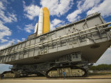 Space Shuttle Atlantis Rolls Out to Launch Pad for an Upcoming Mission