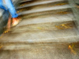 Person Walking Down Staircase in San Francisco