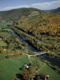 Autumn Foliage Colors Hills Along the Delaware River's West Branch