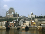Chateau Frontenac Towers over Old Lower Town  Which Hugs River's Edge