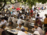 Group of Men Playing Chess in Plaza De Armas