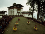 Bhutanese Dancers at a Mountain Village Festival