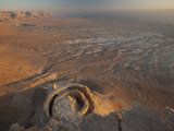 Herod's Three-Tiered Palace Cascades Down the North Face of Masada