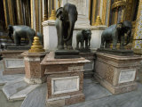 Statues of Elephants at the Grand Palace Temple Complex  Bangkok