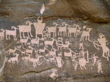 Close View of a Petroglyph Found in Nine Mile Canyon