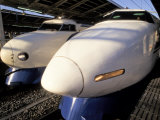 Noses of Two Bullet Trains