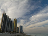 High Rises Along the Coast at Sunny Isles under a Huge Sky