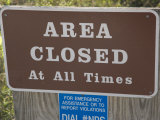 Sign for a Closed Area of the Everglades Due to Lack of Funding