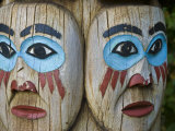 Totems at Totem Bight State Historical Park in Ketchikan  Alaska