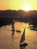 Sailing at Sunset  Near Aswan