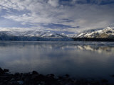 Scenic View of Mountainous Shore of Alaska with Glacier
